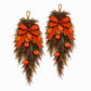 Frosted Autumn Greenery & Pumpkin Door Swag – Handcrafted Faux Fall Front Door Decor