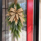 Frosted Cypress & Astilbe Door Swag – Handcrafted Faux Greenery Front Door Decor